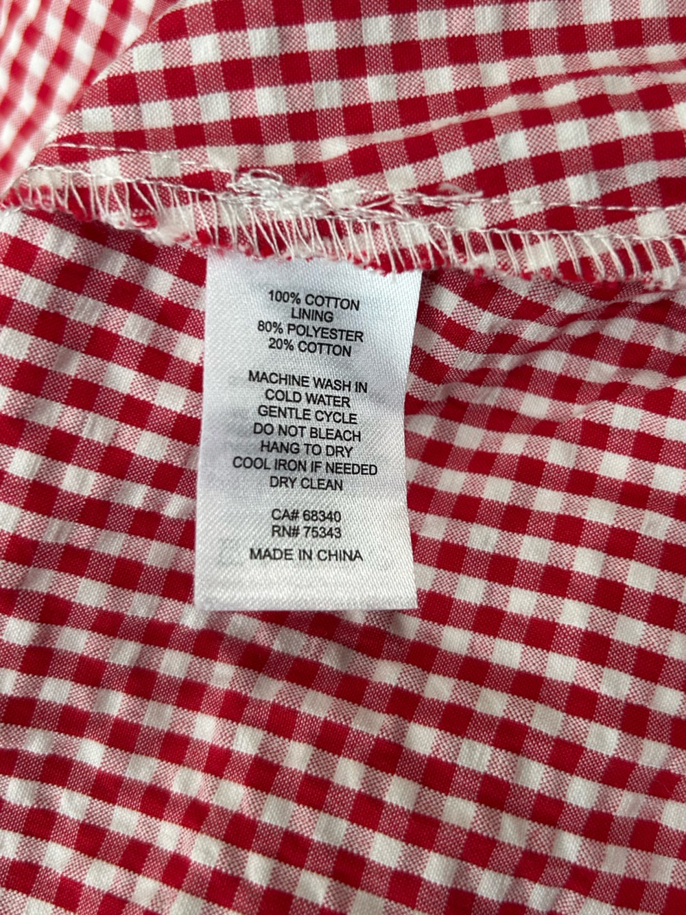 Caroline Constas Gingham Check Midi Dress Medium Red White - Picture 6 of 6